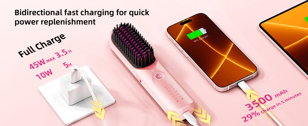 Selforia FreeStyle Pro™ – Brosse Lissante Sans Fil & Rechargeable