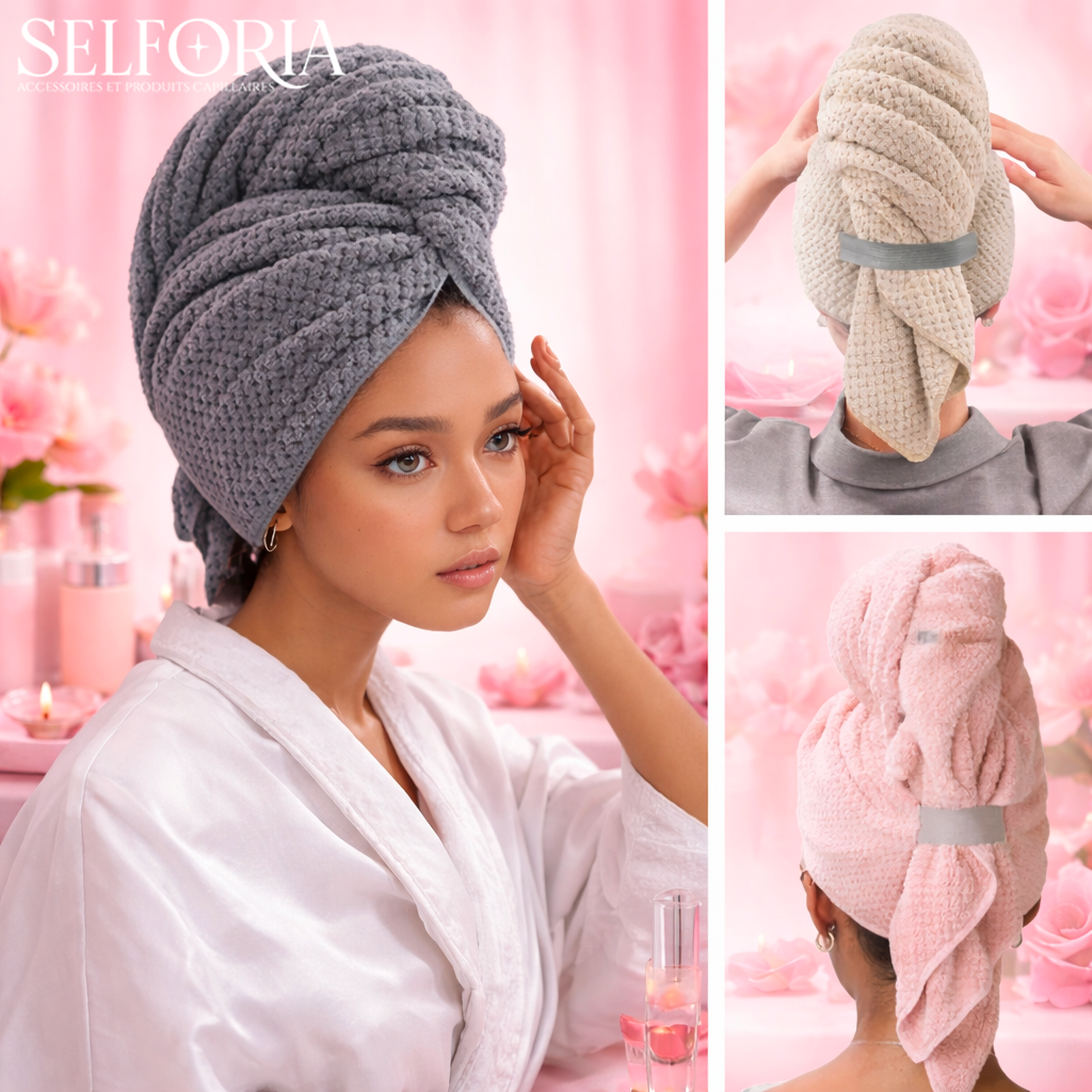 Serviette Protectrice Ultra-absorbante et Douce - Idéale pour Cheveux Bouclés