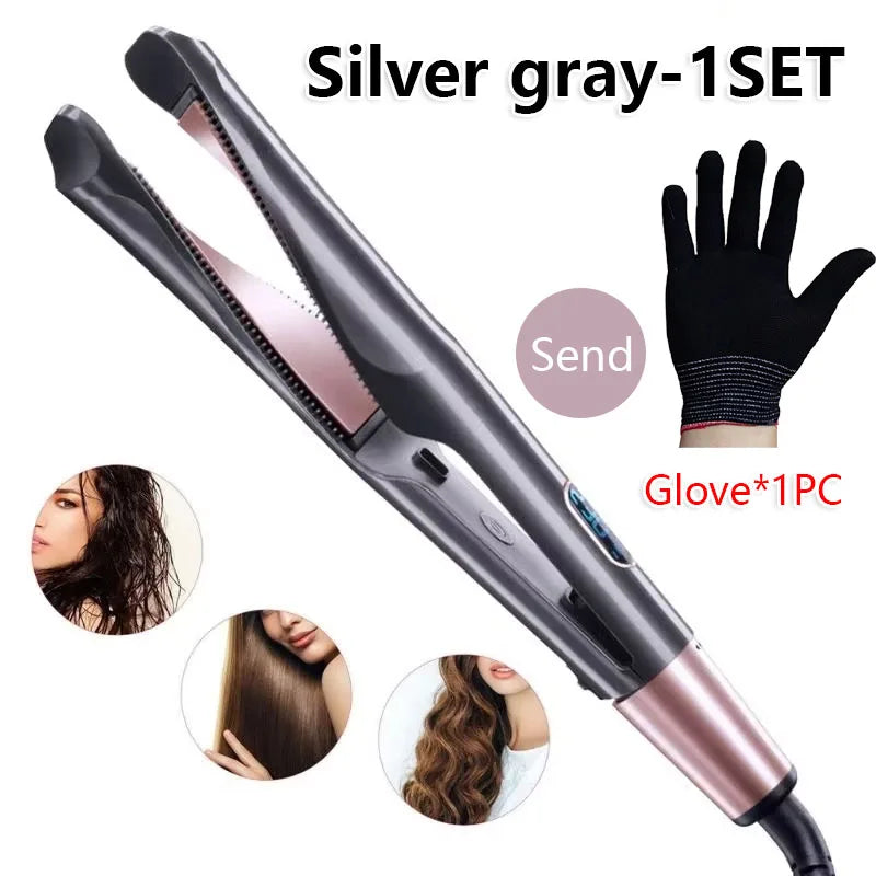 Lisseur-Boucleur Professionnel 2-en-1 à Plaques Torsadées – Chauffe Rapide & Résultat Brillant