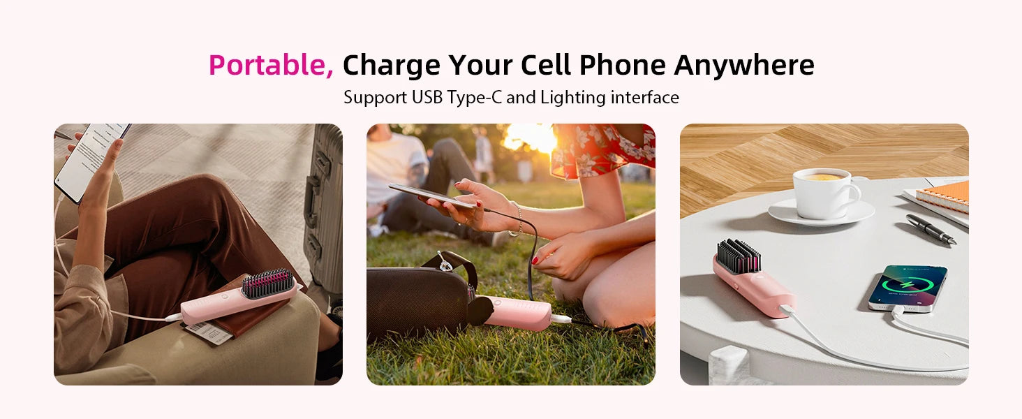 Selforia FreeStyle Pro™ – Brosse Lissante Sans Fil & Rechargeable