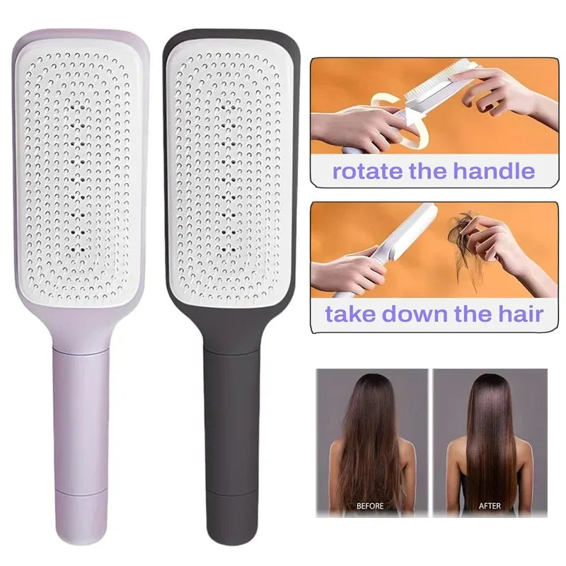 Brosse Démêlante Auto-Nettoyante