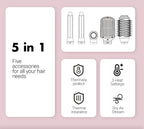 Selforia AirGlow 5-en-1 - Séchage Express, Lissage, Boucles Automatiques & Volume Professionnel