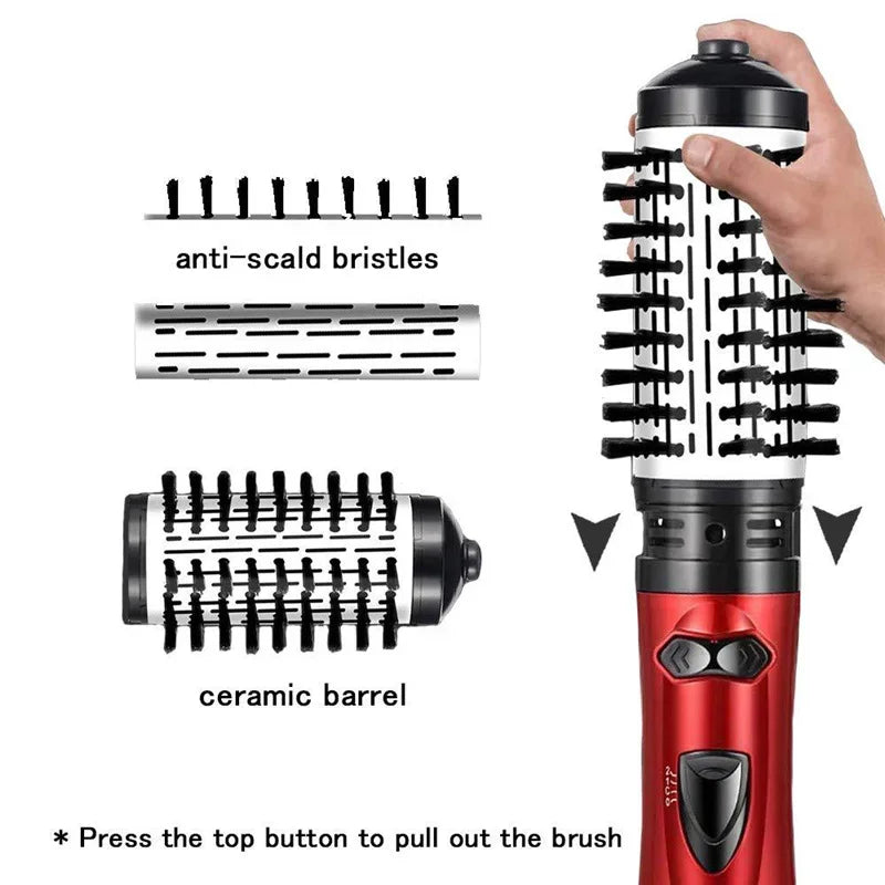 Brosse Soufflante Rotative 3-en-1 à Ions Négatifs – Lisse, Sèche & Boucle 360°