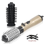 Brosse Soufflante Rotative 3-en-1 à Ions Négatifs – Lisse, Sèche & Boucle 360°