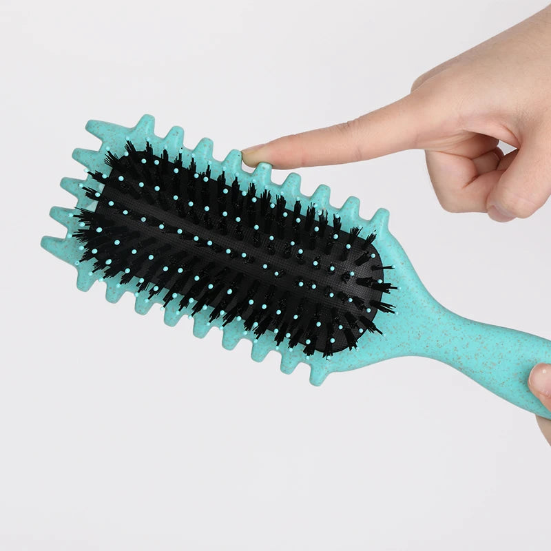 Brosse Définisseur de Boucles 2-en-1 - Démêle & Met en Forme les Boucles