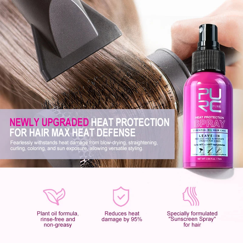 Spray Protecteur de Chaleur - Cheveux brillants et hydratés