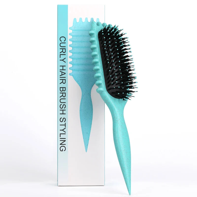 Brosse Définisseur de Boucles 2-en-1 - Démêle & Met en Forme les Boucles