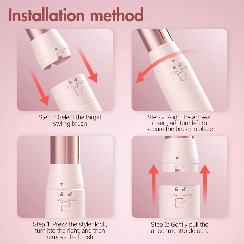 Selforia AirGlow 5-en-1 - Séchage Express, Lissage, Boucles Automatiques & Volume Professionnel