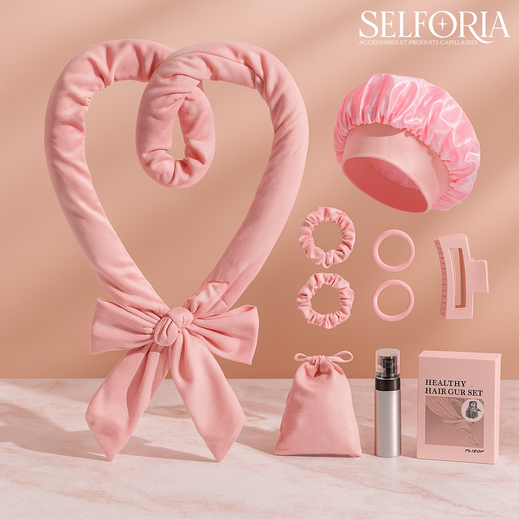 Bandeau Boucles Sans Chaleur – Kit 9 Pièces pour Boucles Douces et Naturelles