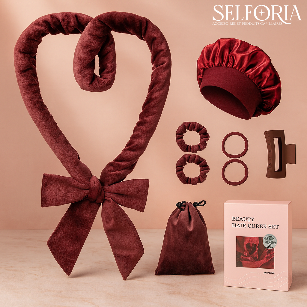 Bandeau Boucleur Sans Chaleur – Kit 9 Pièces pour Boucles Douces et Naturelles