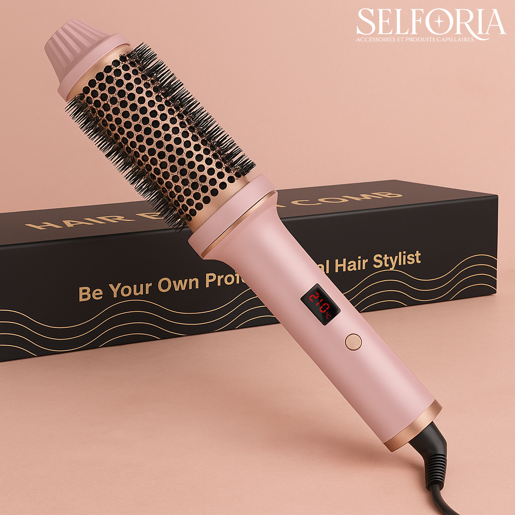 HeatWave – Brosse Chauffante & Boucleur Céramique Professionnel