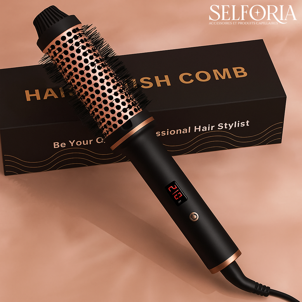 HeatWave – Brosse Chauffante & Boucleur Céramique Professionnel