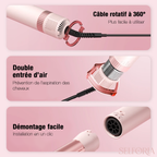Selforia AirGlow 5-en-1 - Séchage Express, Lissage, Boucles Automatiques & Volume Professionnel