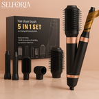 Selforia AirGlow 5-en-1 - Séchage Express, Lissage, Boucles Automatiques & Volume Professionnel