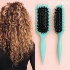 Brosse Définisseur de Boucles 2-en-1 - Démêle & Met en Forme les Boucles